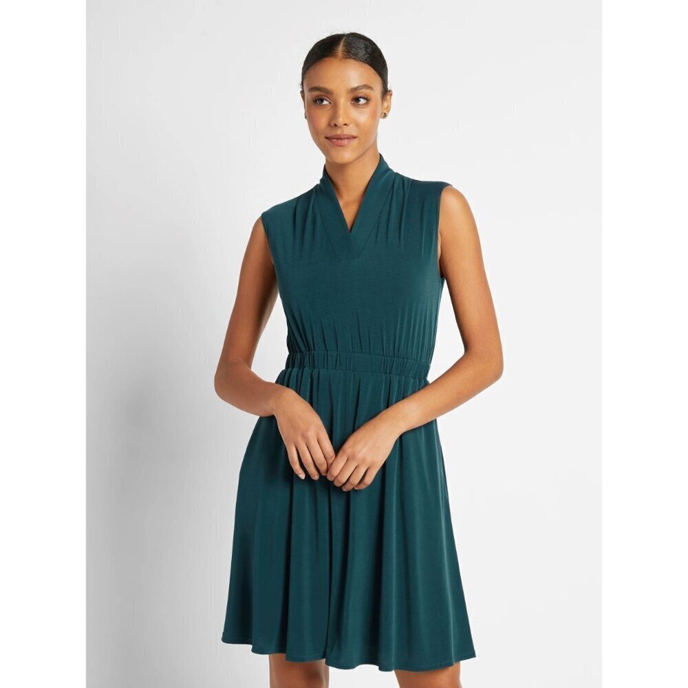 Of Mercer Park Place Dress in Teal XSmall Womens Jersey Modest
